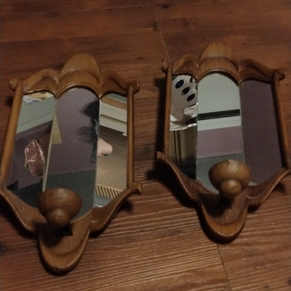 Hanging Glass Mirrors that hold candles